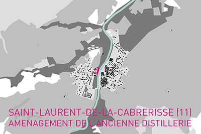 SAINT-LAURENT-DE-LA-CABRERISSE – Aménagement du site de l'ancienne distillerie<BR/>équipe Moe : Agence RAYSSAC, mandataire, Frys associés paysagistes éclairagistes, FRUSTIE, Sud Rehal, Calder, Betso - Moa : Commune de Saint-Laurent-de-la-Cabrerisse