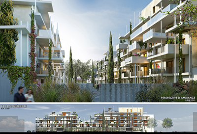 NARBONNE – ZAC des Berges de la Robine<BR/>équipe Moe : Agence Rayssac, architectes-urbanistes mandataire /FRYS /E.Durand/ Gaxieu– Moa : Alenis –2016-en cours